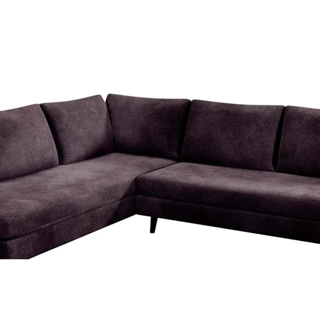 Fabrique de Styles Canapé d'angle droit 5 places André - effet velours - Seven emerald* Canapés D'angle