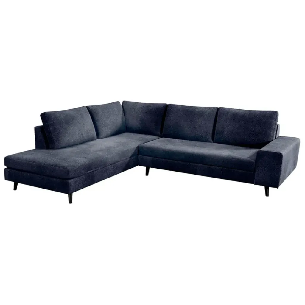 Fabrique de Styles Canapé d'angle droit 5 places André - effet velours - Seven emerald* Canapés D'angle