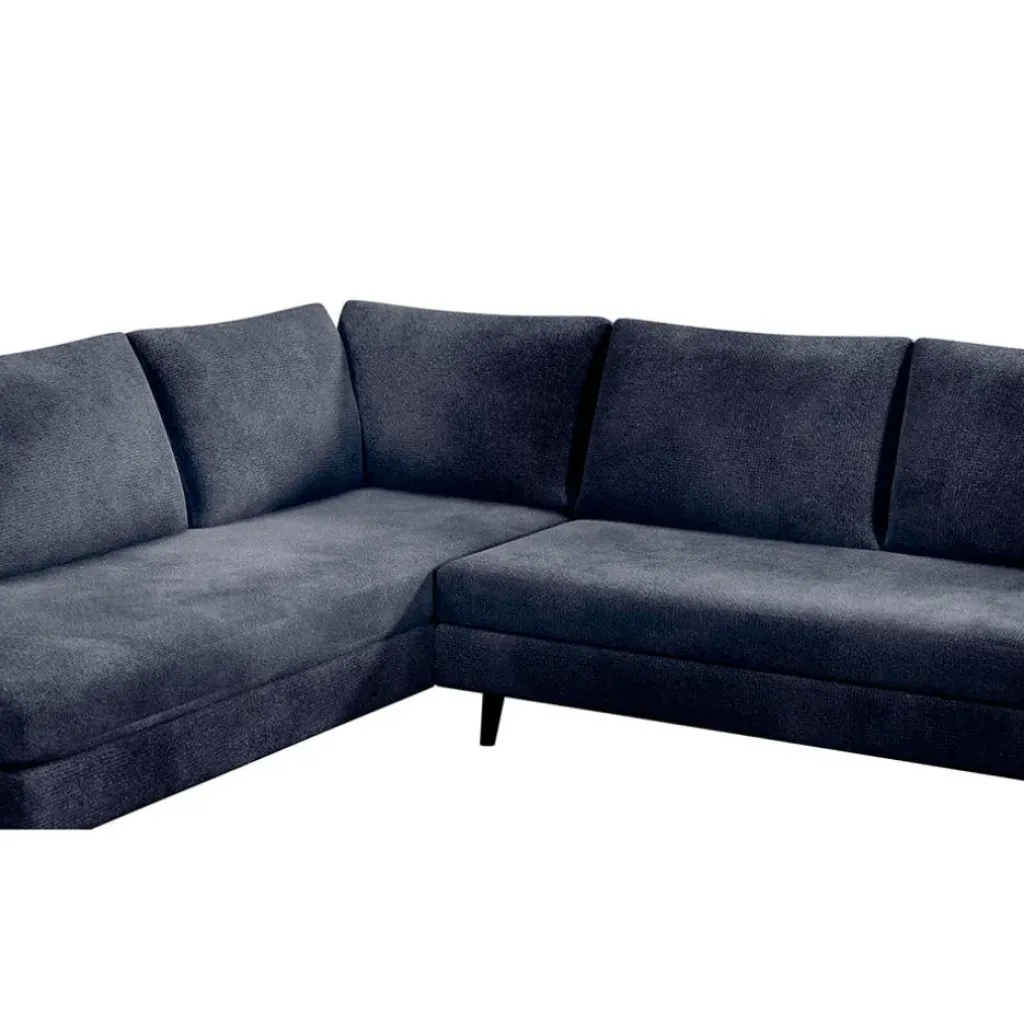 Fabrique de Styles Canapé d'angle droit 5 places André - effet velours - Seven emerald* Canapés D'angle