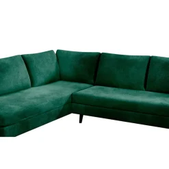 Fabrique de Styles Canapé d'angle droit 5 places André - effet velours - Seven emerald* Canapés D'angle