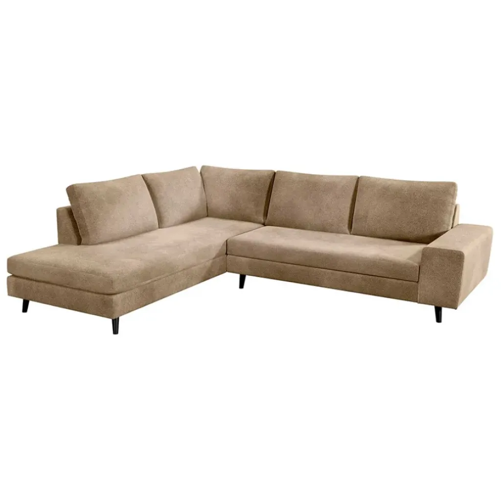 Fabrique de Styles Canapé d'angle droit 5 places André - effet velours - Seven emerald* Canapés D'angle