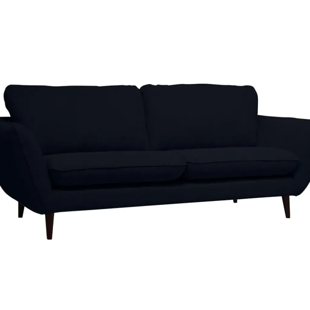 Fabrique de Styles Canapé fixe 2 places AXEL - Effet Velours - Seven Anthracite* Canapés Fixes