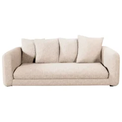 Fabrique de Styles Canapé fixe 3 places Basile - Effet Velours Côtelé - Fjord Écru* Canapés Fixes