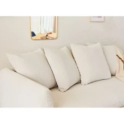 Fabrique de Styles Canapé fixe 3 places Basile - Effet Velours Côtelé - Fjord Écru* Canapés Fixes