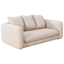 Fabrique de Styles Canapé fixe 3 places Basile - Effet Velours Côtelé - Fjord Écru* Canapés Fixes