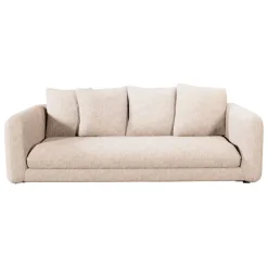 Fabrique de Styles Canapé fixe 3 places Basile - Effet Velours Côtelé - Fjord Écru* Canapés Fixes