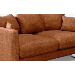 Fabrique de Styles Canapé fixe 3 places Basile - Velours Texturé - Perfect Harmony Écureuil* Canapés Fixes