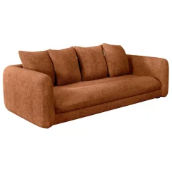 Fabrique de Styles Canapé fixe 3 places Basile - Velours Texturé - Perfect Harmony Écureuil* Canapés Fixes