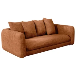 Fabrique de Styles Canapé fixe 3 places Basile - Velours Texturé - Perfect Harmony Écureuil* Canapés Fixes