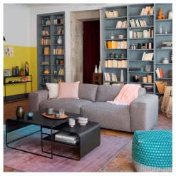 Fabrique de Styles Canapé fixe 4 places en tissu bellagio gris - Posada* Canapés Fixes