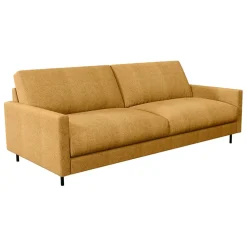 Fabrique de Styles Canapé fixe 3 places Gaspard - Tissu Texturé - Crown Moutarde* Canapés Fixes