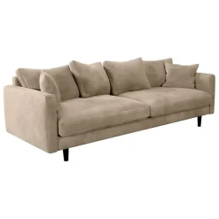 Fabrique de Styles Canapé fixe 4 places Marius - Effet Velours - Seven Turtle* Canapés Fixes