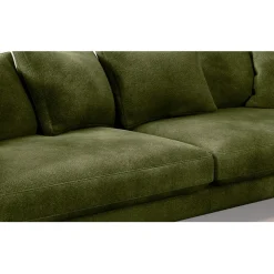 Fabrique de Styles Canapé fixe 4 places Marius - Effet Velours - Seven Turtle* Canapés Fixes