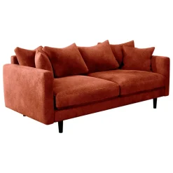 Fabrique de Styles Canapé fixe 4 places Marius - Effet Velours - Seven Turtle* Canapés Fixes