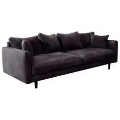 Fabrique de Styles Canapé fixe 4 places Marius - Effet Velours - Seven Turtle* Canapés Fixes