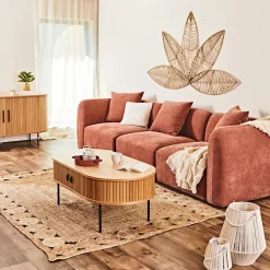 Fabrique de Styles Canapé modulable 3 places avec pouf - Andrea* Canapés Modulables