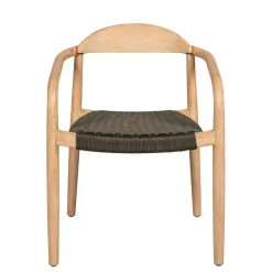 Fabrique de Styles Chaise avec accoudoirs en bois d'eucalyptus kaki - Anam* Chaises