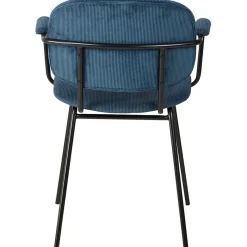 Fabrique de Styles Chaise avec accoudoirs en velours côtelé foncé - Aston* Chaises