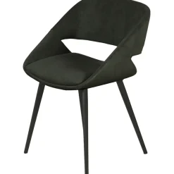 Fabrique de Styles Chaise avec accoudoirs en velours côtelé foncé - Alma* Chaises