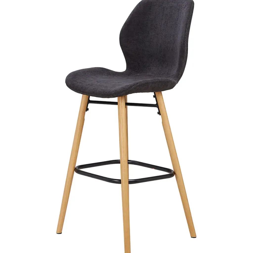 Fabrique de Styles Chaise de bar en tissu soft touch h65cm - Keri* Tabourets Et Chaises De Bar