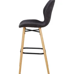 Fabrique de Styles Chaise de bar en tissu soft touch h65cm - Keri* Tabourets Et Chaises De Bar