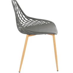 Fabrique de Styles Chaise de jardin en plastique grise - Malaga*Enfant Chaises, Fauteuils|Jardin