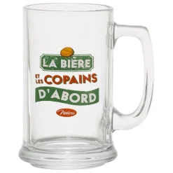 Fabrique de Styles Chope vert et rouge 40cl - Copains D'Abord* Verres À Alcool