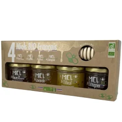 Fabrique de Styles Coffret 4 miels d'origine bio et français* Chocolats Et Confiseries
