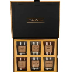 Fabrique de Styles Coffret de 6 bougies parfumée musc blanc, fleur de coton et ambre 6h - Apothicaire* Bougies Parfumées