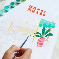 Fabrique de Styles Coffret peinture au numéro - the motel pool* Loisirs Créatifs