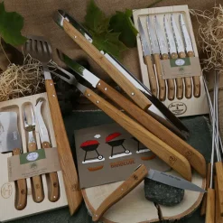 Fabrique de Styles Coffret service à fromage avec manche chêne laguiole* Ustensibles De Cuisine