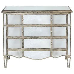 Fabrique de Styles Commode en bois miroir patine 3 tiroirs H87cm* Commodes