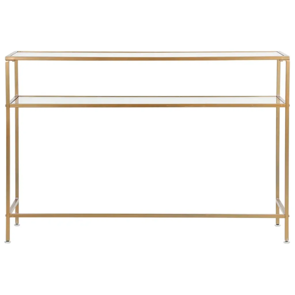 Fabrique de Styles Console en fer et verre 120x33xh80.5cm - Eluminea* Consoles