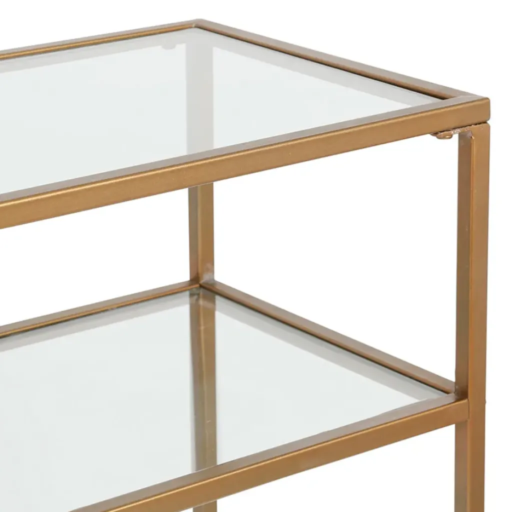 Fabrique de Styles Console en fer et verre 120x33xh80.5cm - Eluminea* Consoles