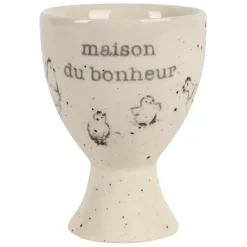 Fabrique de Styles Coquetier Maison du bonheur en grès moucheté - La Ferme* Accessoires De Table