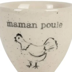 Fabrique de Styles Coquetier Maman poule en grès moucheté - La Ferme* Accessoires De Table