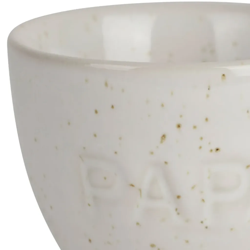 Fabrique de Styles Coquetier papa en grès écru moucheté* Accessoires De Table