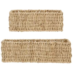 Fabrique de Styles Corbeilles x2 rectangulaire en jonc de mer - borneo* Paniers Et Corbeilles