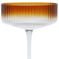 Fabrique de Styles Coupe champagne striée en verre - Funny* Verres À Alcool