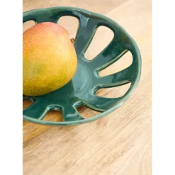 Fabrique de Styles Coupe en grès émeraude moucheté d23cm - Organic* Plats Et Saladiers