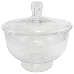 Fabrique de Styles Coupe sur pied en verre avec couvercle d24cm - Eloise* Bonbonnières, Cloches Et Coupes