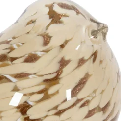 Fabrique de Styles Déco moineau en verre et fer beige et doré - Serin* Petits Objets Déco