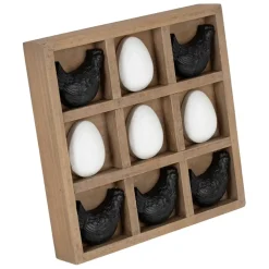 Fabrique de Styles Déco tic tac toe poule et œuf noir et blanc - Campagne* Petits Objets Déco
