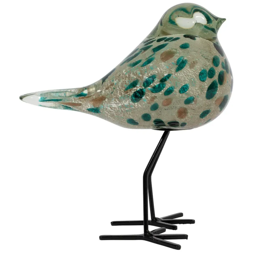 Fabrique de Styles Deco moineau emeraude et doré - Serin* Petits Objets Déco