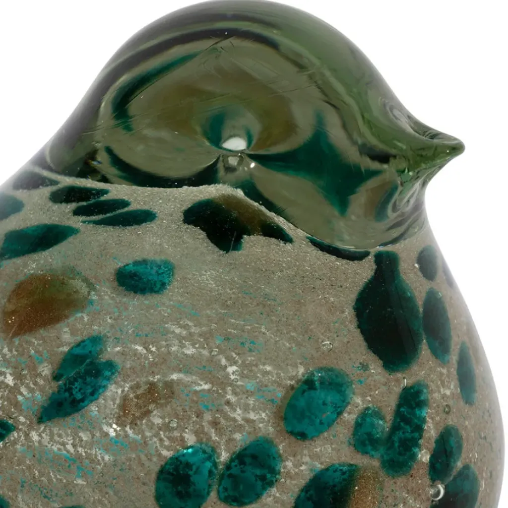 Fabrique de Styles Deco moineau emeraude et doré - Serin* Petits Objets Déco