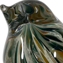 Fabrique de Styles Deco moineau en verre émeraude et doré - Serin* Petits Objets Déco