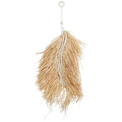 Fabrique de Styles Deco murale feuille cuzco 38x68cm raphia* Déco À Suspendre Et Adhésive