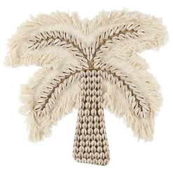 Fabrique de Styles Deco murale palmier en coquillage 31x31cm - Cauri* Déco À Suspendre Et Adhésive