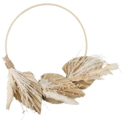 Fabrique de Styles Deco murale palmier d30cm en fleurs sechees et saule* Déco À Suspendre Et Adhésive