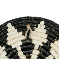 Fabrique de Styles Deco murale étoile en jonc de mer noir blanc - seram* Déco À Suspendre Et Adhésive